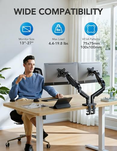 Full-Motion Dual Monitor Stand