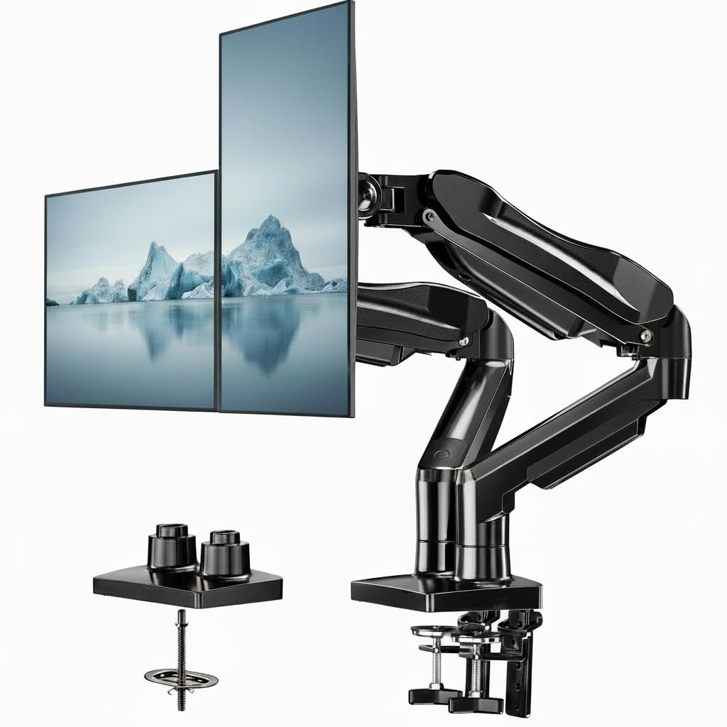 Full-Motion Dual Monitor Stand