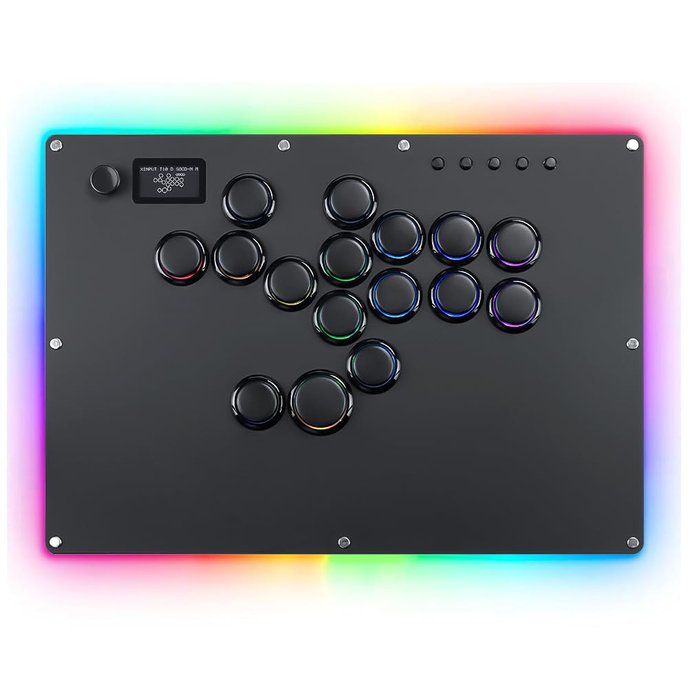Leverless RGB Arcade Fight Controller
