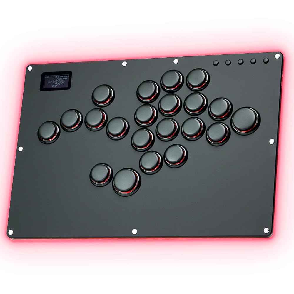 Leverless RGB Arcade Fight Controller