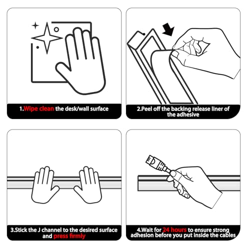 Self-Adhesive J-Channel Cable Hider