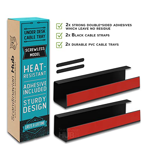 No-Screw Cable Management Trays, Two-Pack