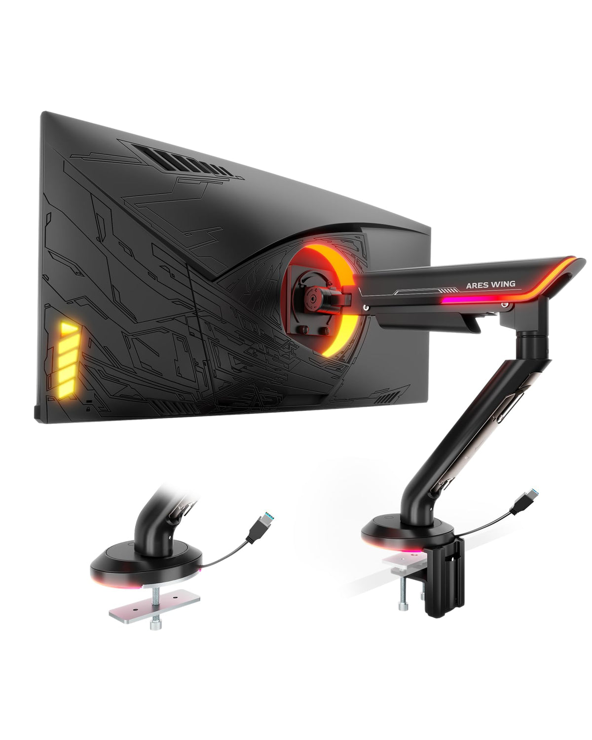 Heavy-Duty Single Gaming Monitor Arm