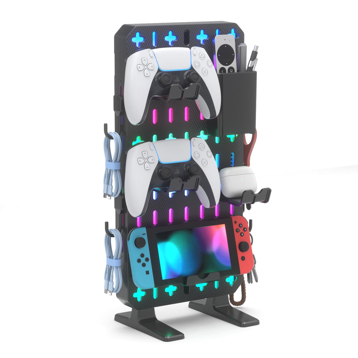 Six-in-One RGB Gaming Desk Organizer