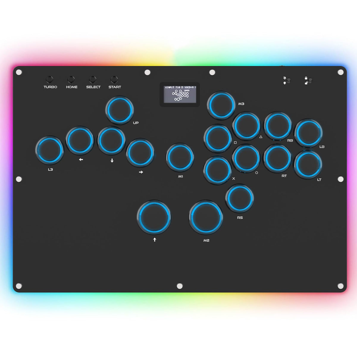 Leverless RGB Arcade Fight Controller