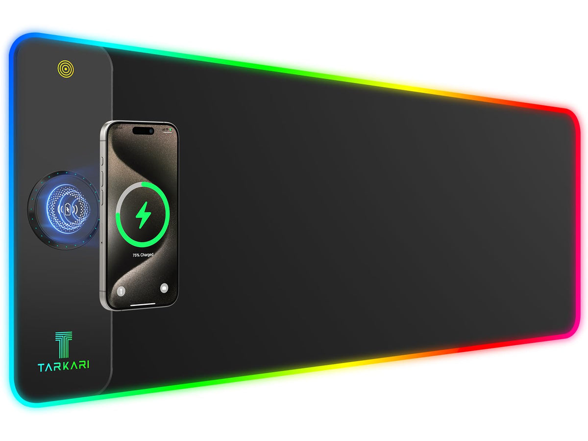 RGB Mouse Pad with Wireless Phone Charging