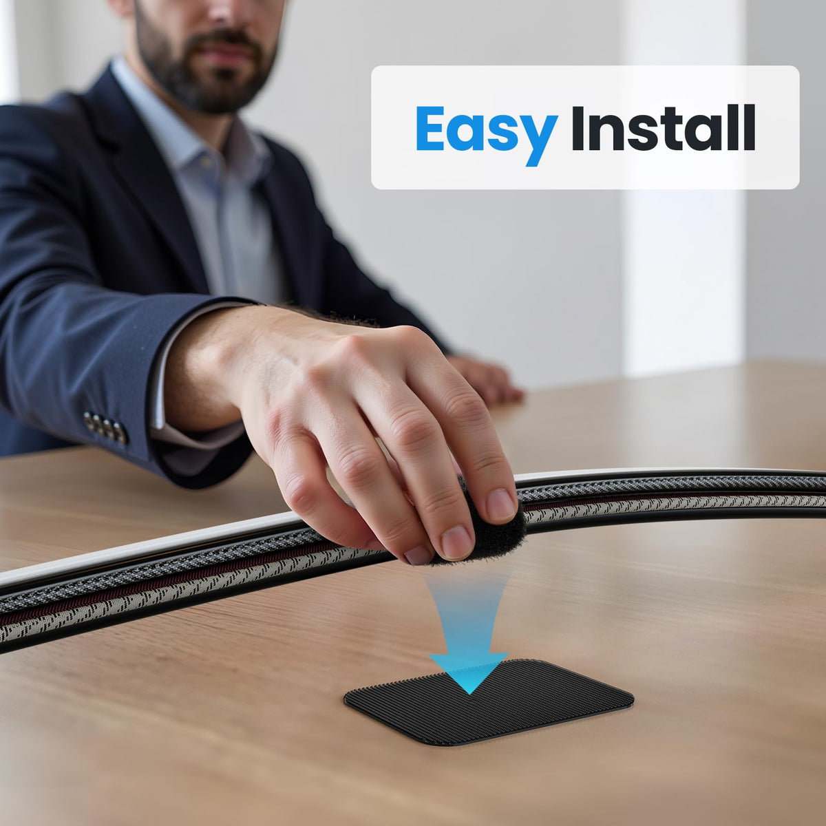 Adjustable Under-Desk Cable Holder