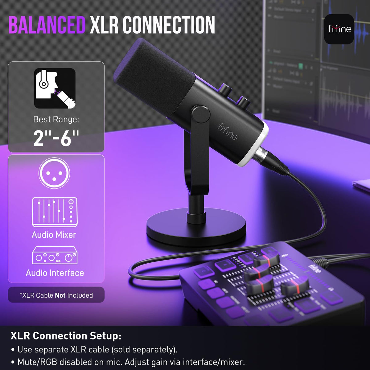 USB and XLR Dynamic Gaming Microphone