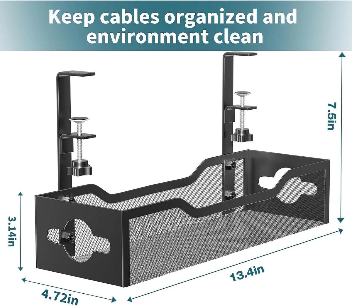 Under-Desk Cable Organizer Rack
