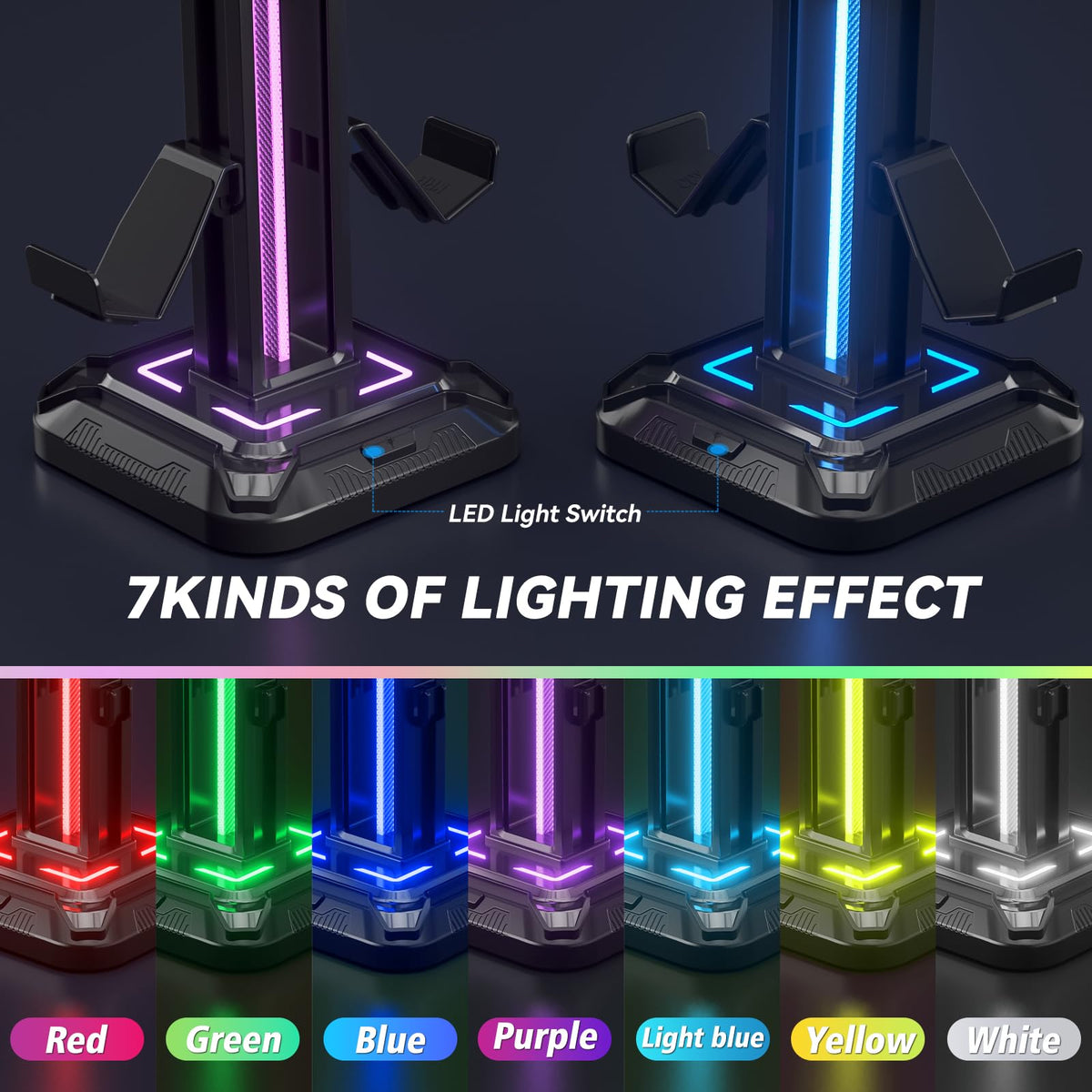 RGB Headset and Controller Stand