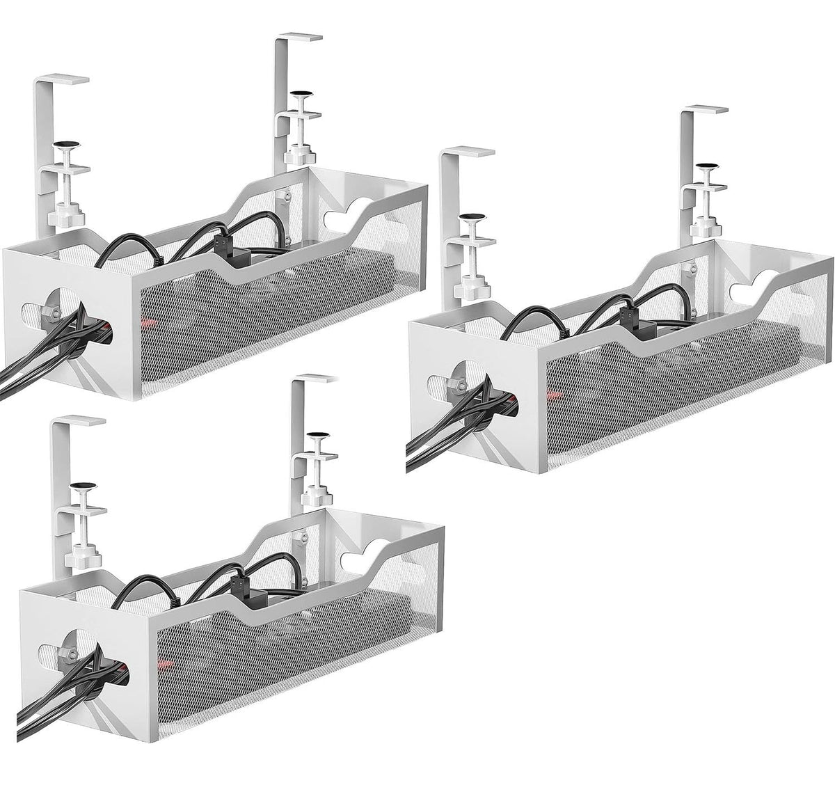 Under-Desk Cable Organizer Rack