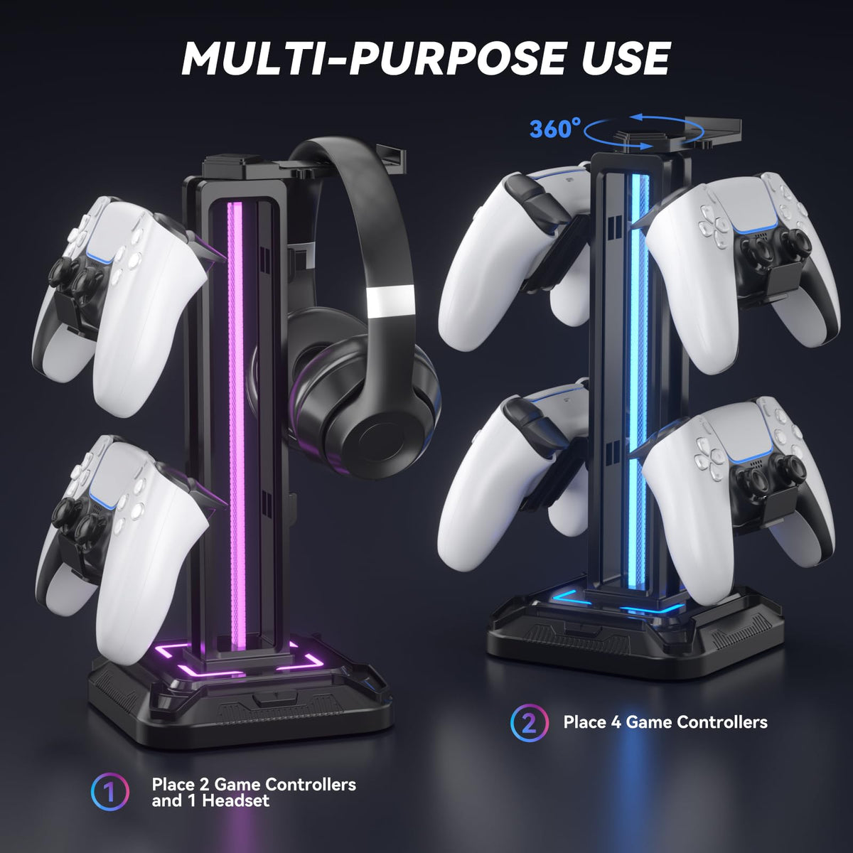 RGB Headset and Controller Stand