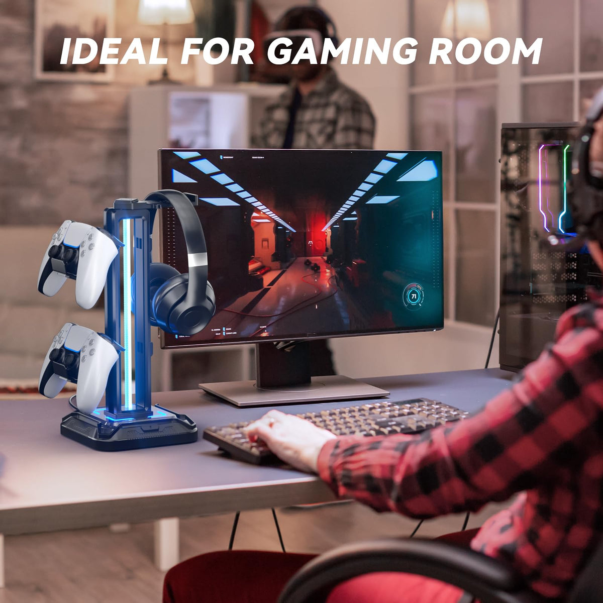 RGB Headset and Controller Stand
