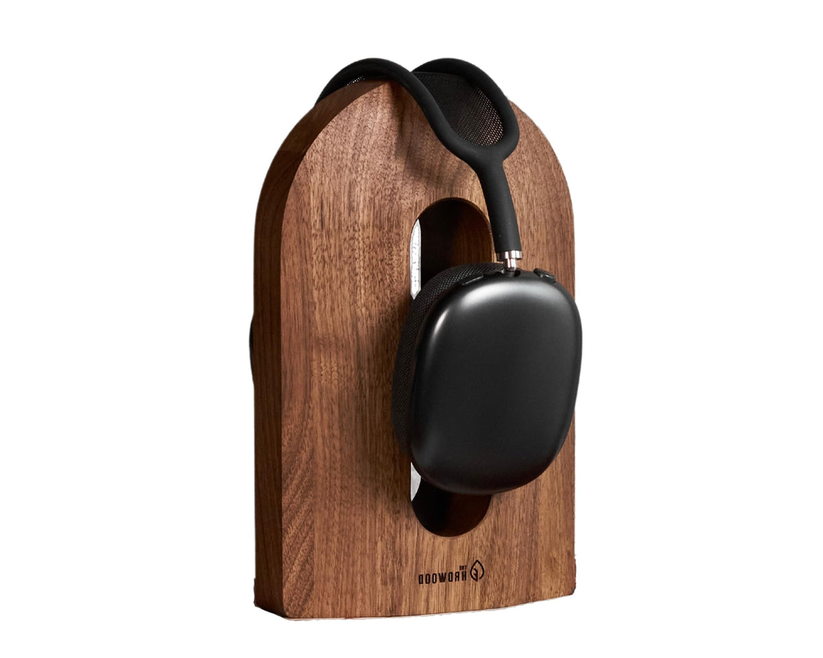 Solid Wood Desktop Headphone Stand