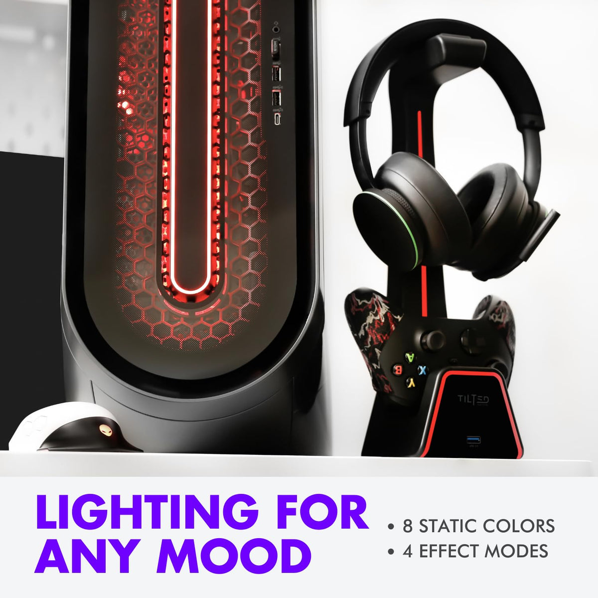 Gaming Headset and Controller Stand