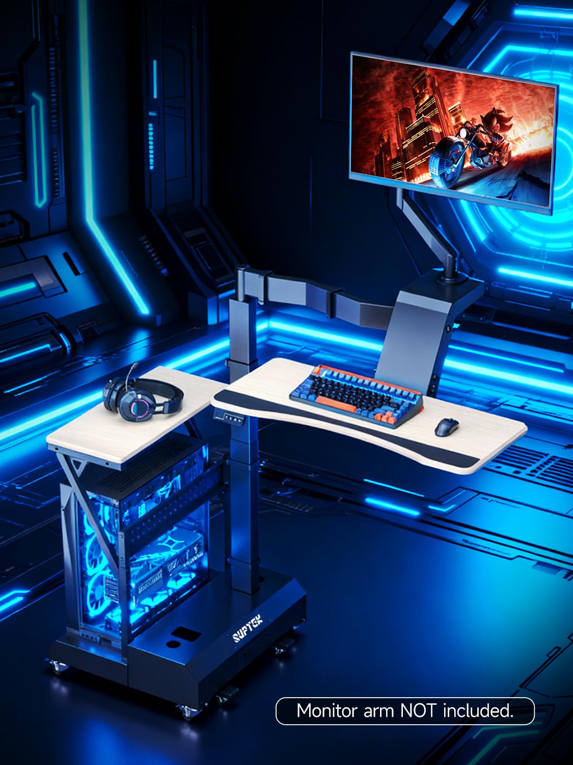 Mobile Electric Gaming Standing Desk
