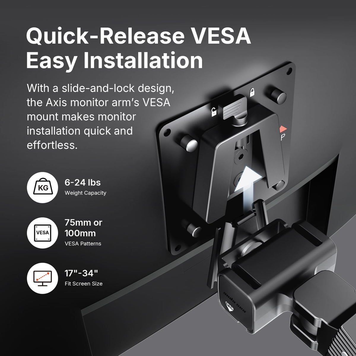 Adjustable Single Monitor Desk Arm
