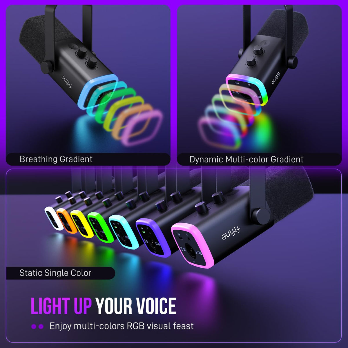 USB and XLR Dynamic Gaming Microphone