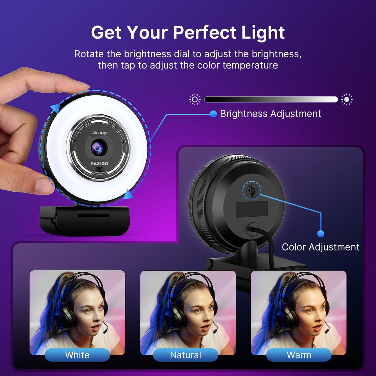Privacy-Cover 1080p and 4K Webcam