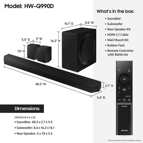 11.1.4-Channel Wireless Gaming Soundbar