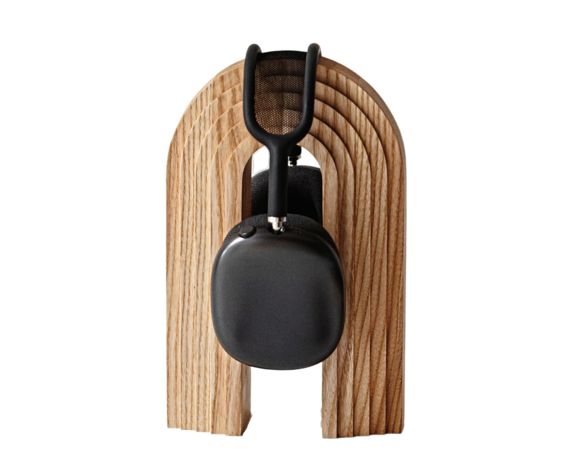 Solid Wood Desktop Headphone Stand