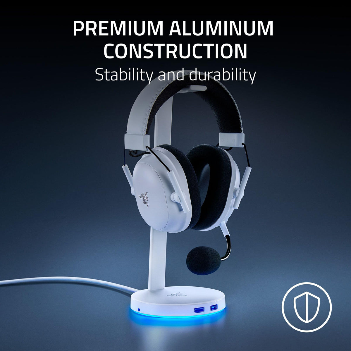 RGB Headphone Stand with USB Hub