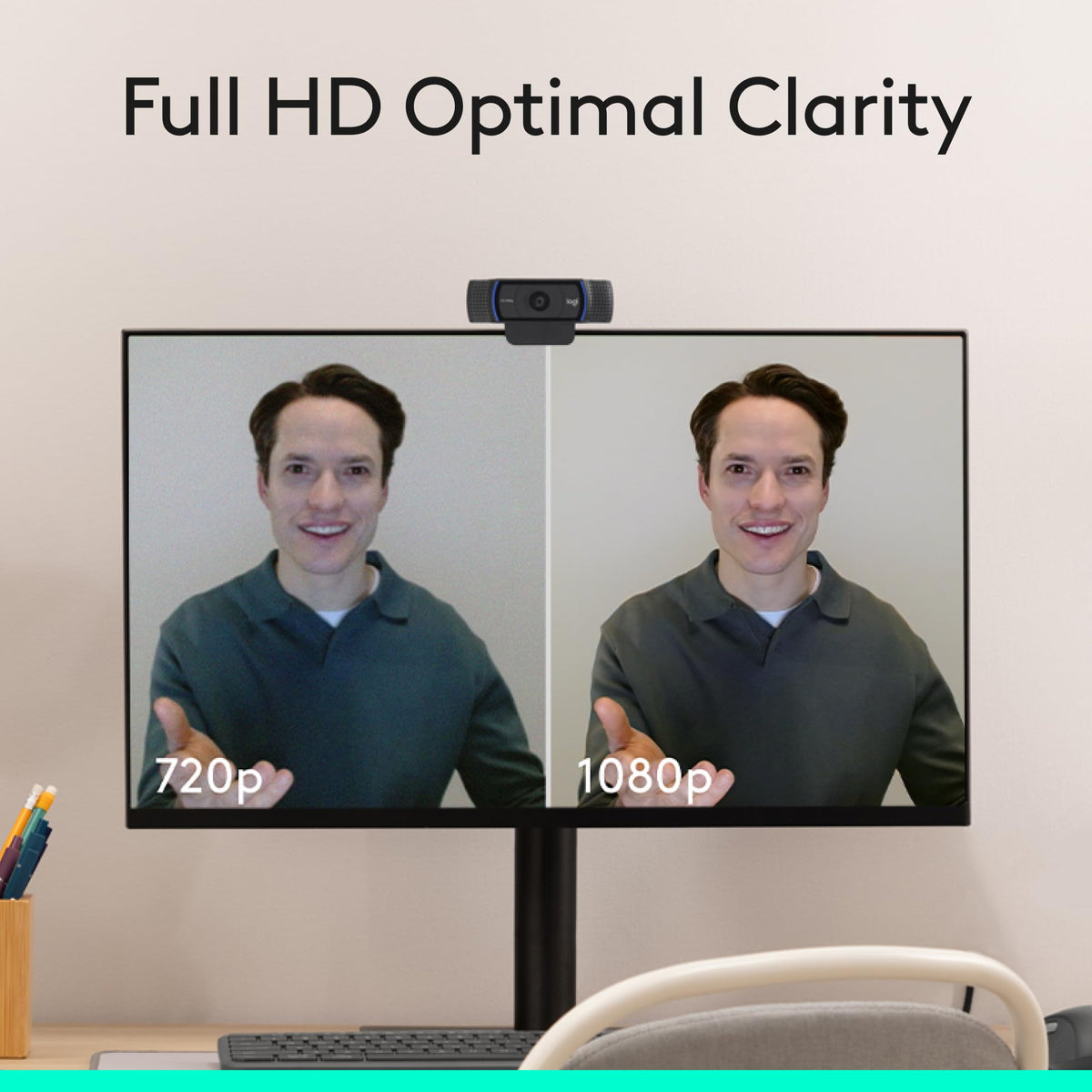 Full HD Webcam with Stereo Audio