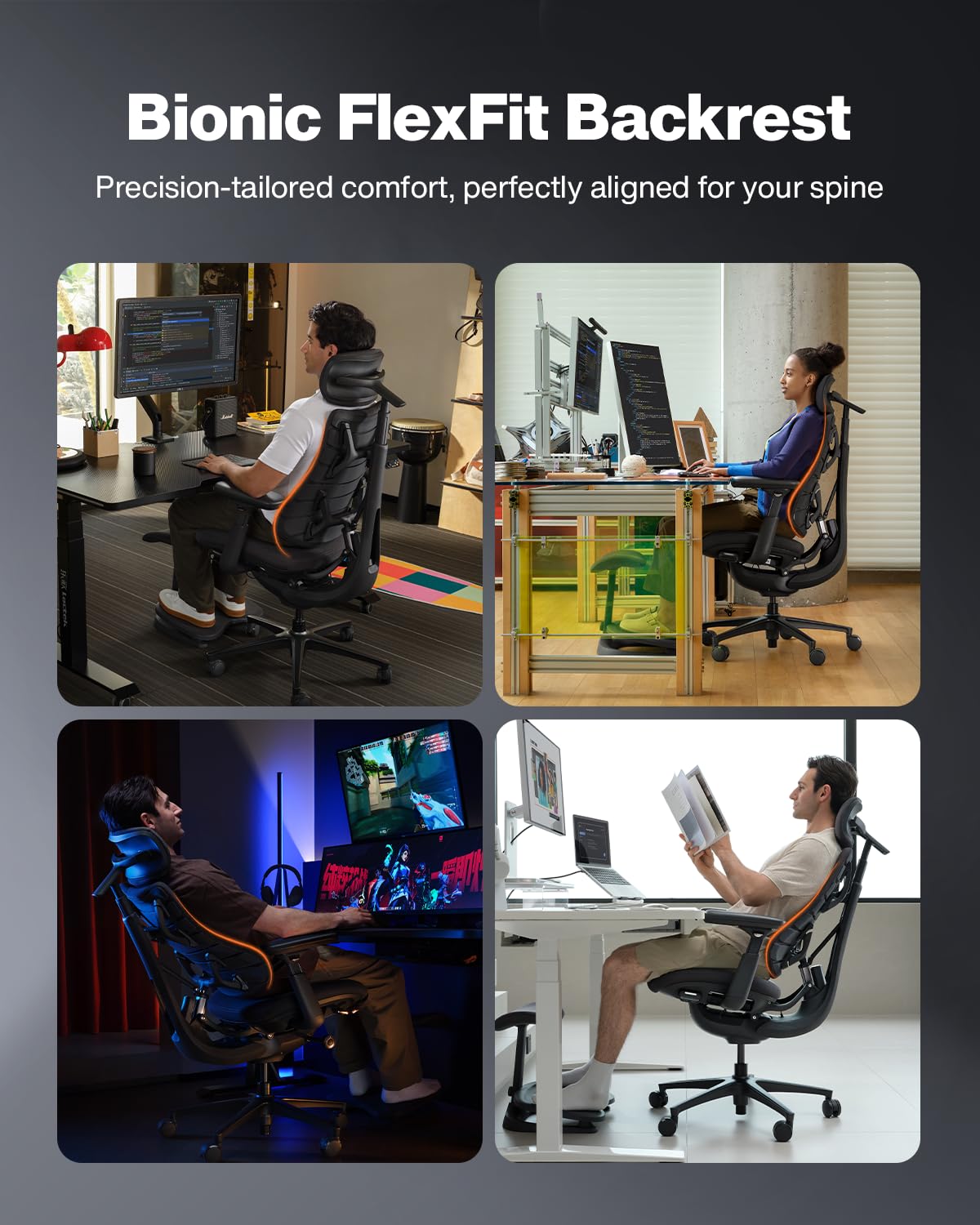 Adaptive Dynamic-Support Gaming Chair