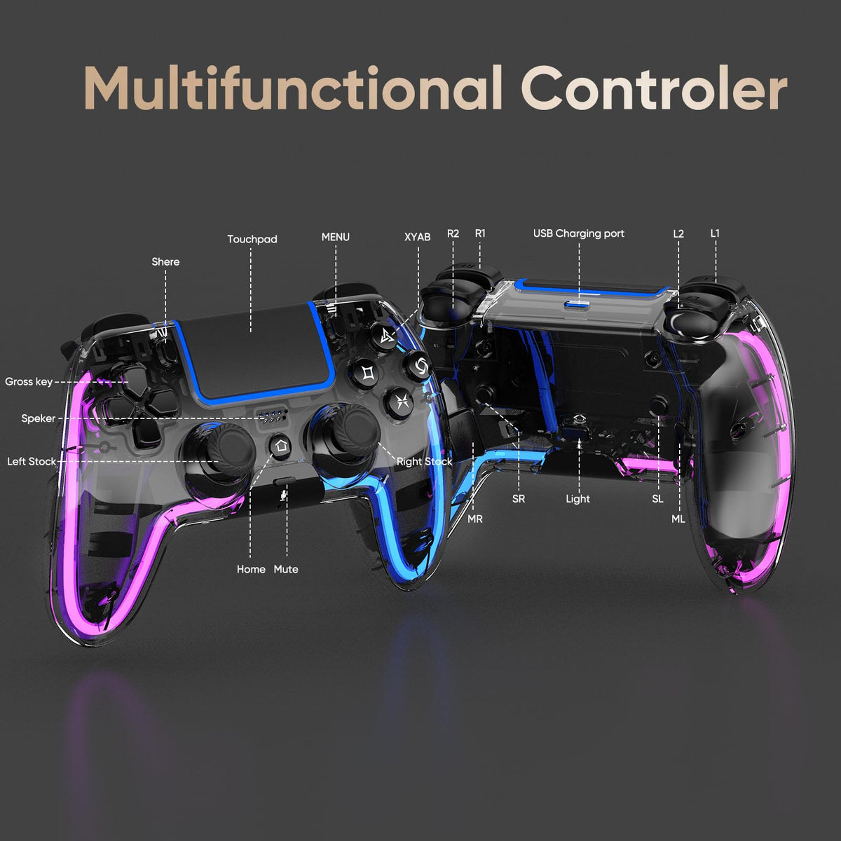 Wireless RGB Multi-Platform Gaming Controller