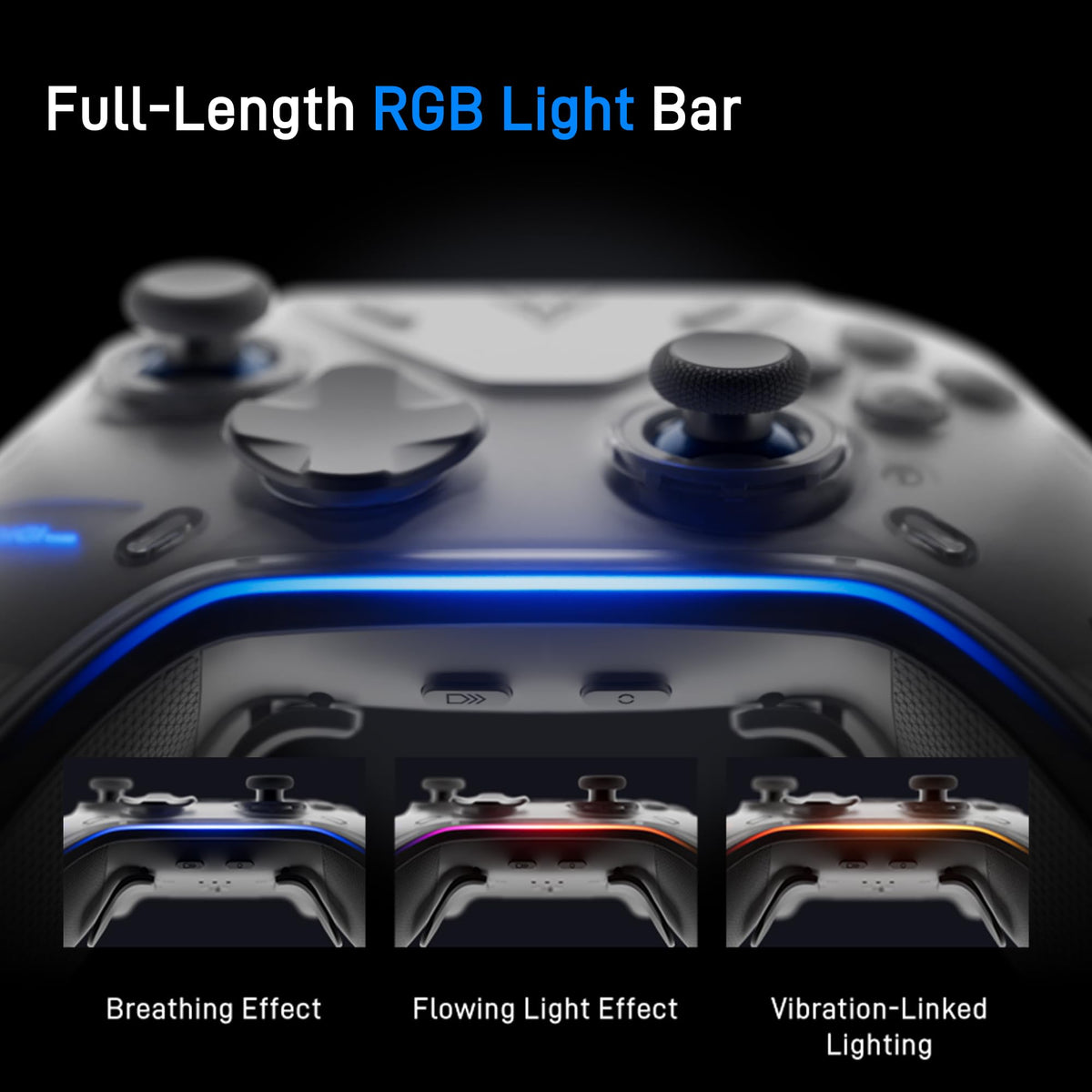 Tri-Mode Low-Latency PC Gaming Controller