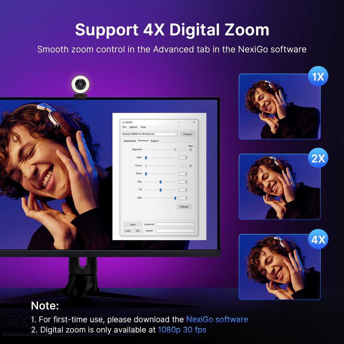 Privacy-Cover 1080p and 4K Webcam