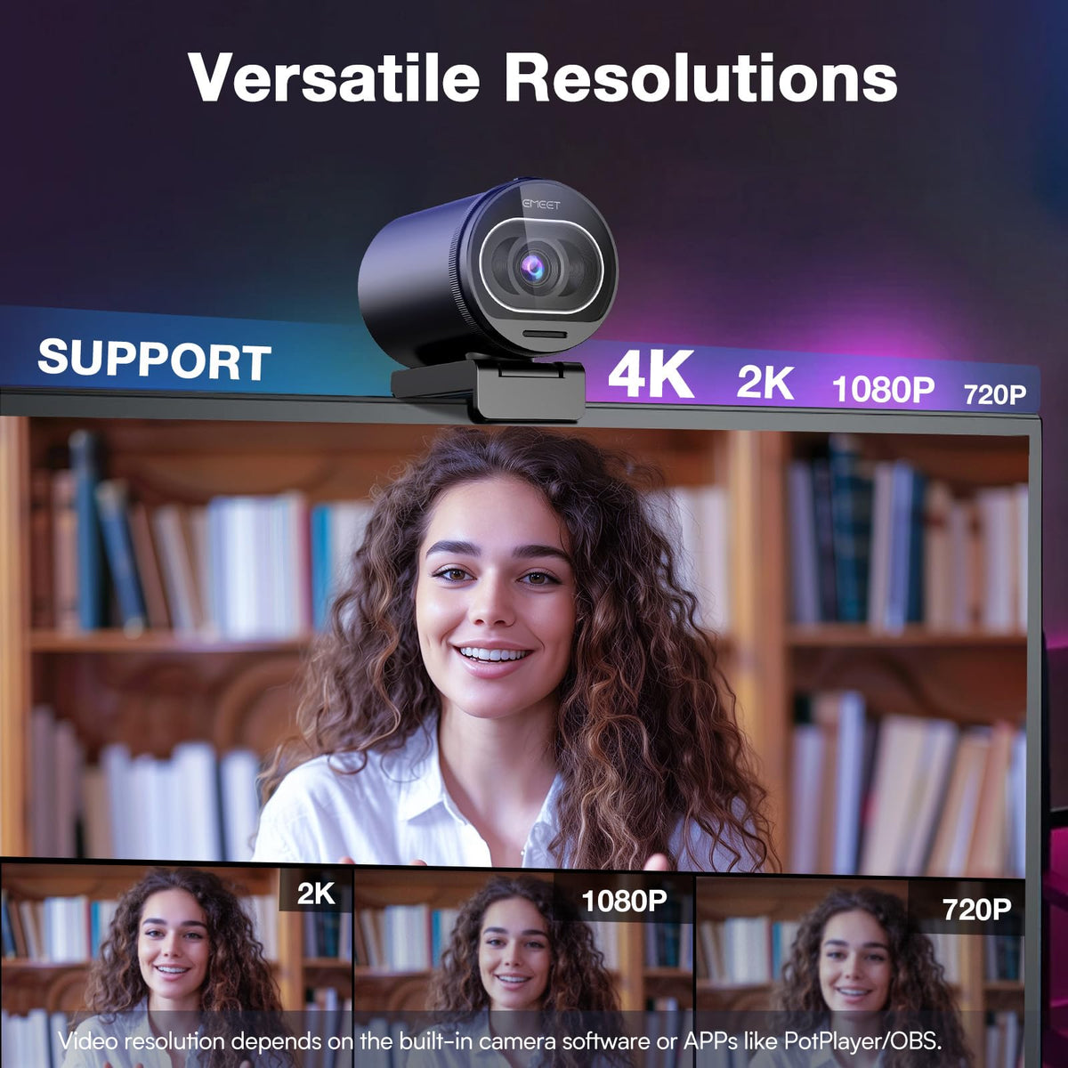 4K Streaming Webcam with Autofocus