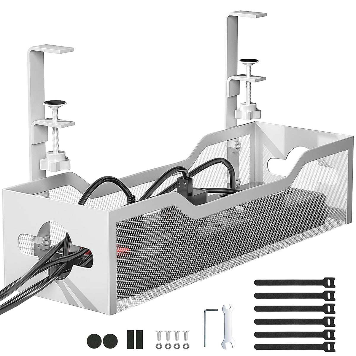 Under-Desk Cable Organizer Rack