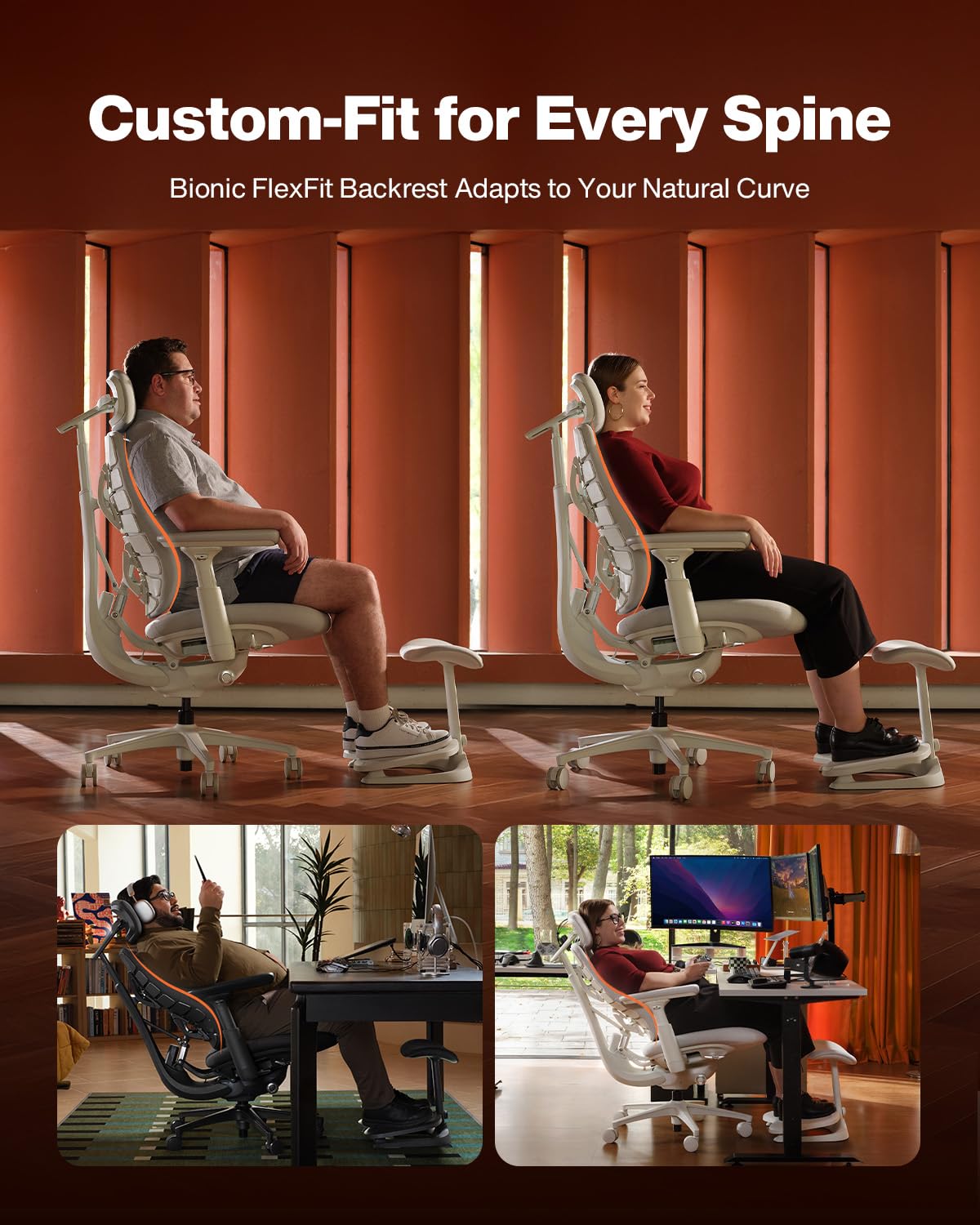Wide-Frame Ergonomic Gaming Chair