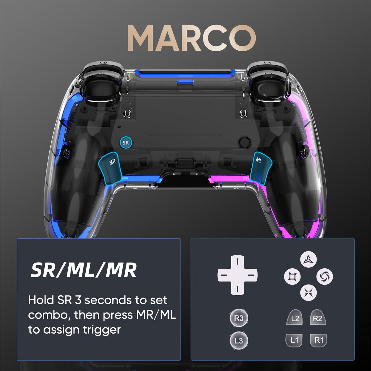 Wireless RGB Multi-Platform Gaming Controller