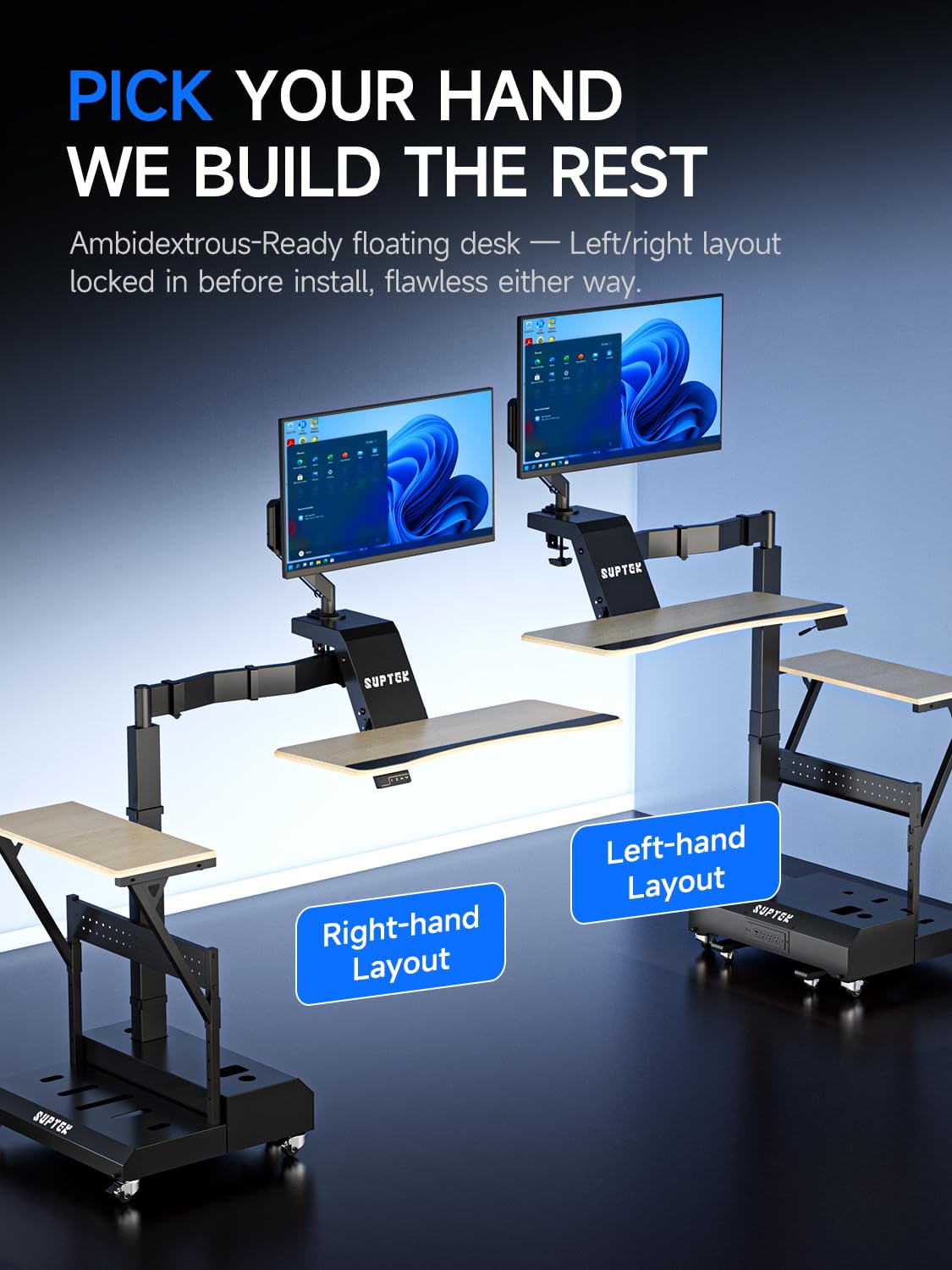 Mobile Electric Gaming Standing Desk