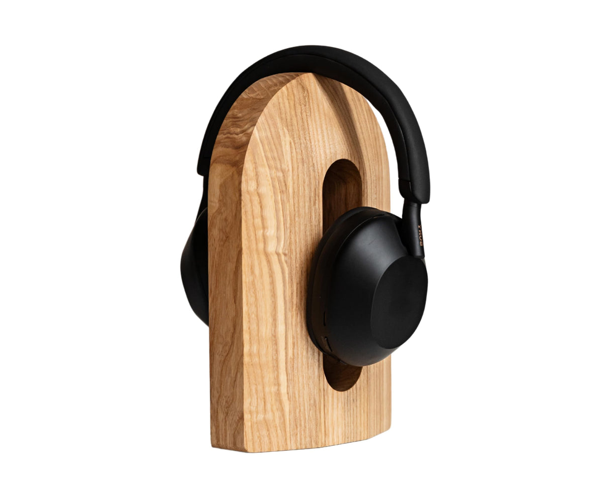 Solid Wood Desktop Headphone Stand