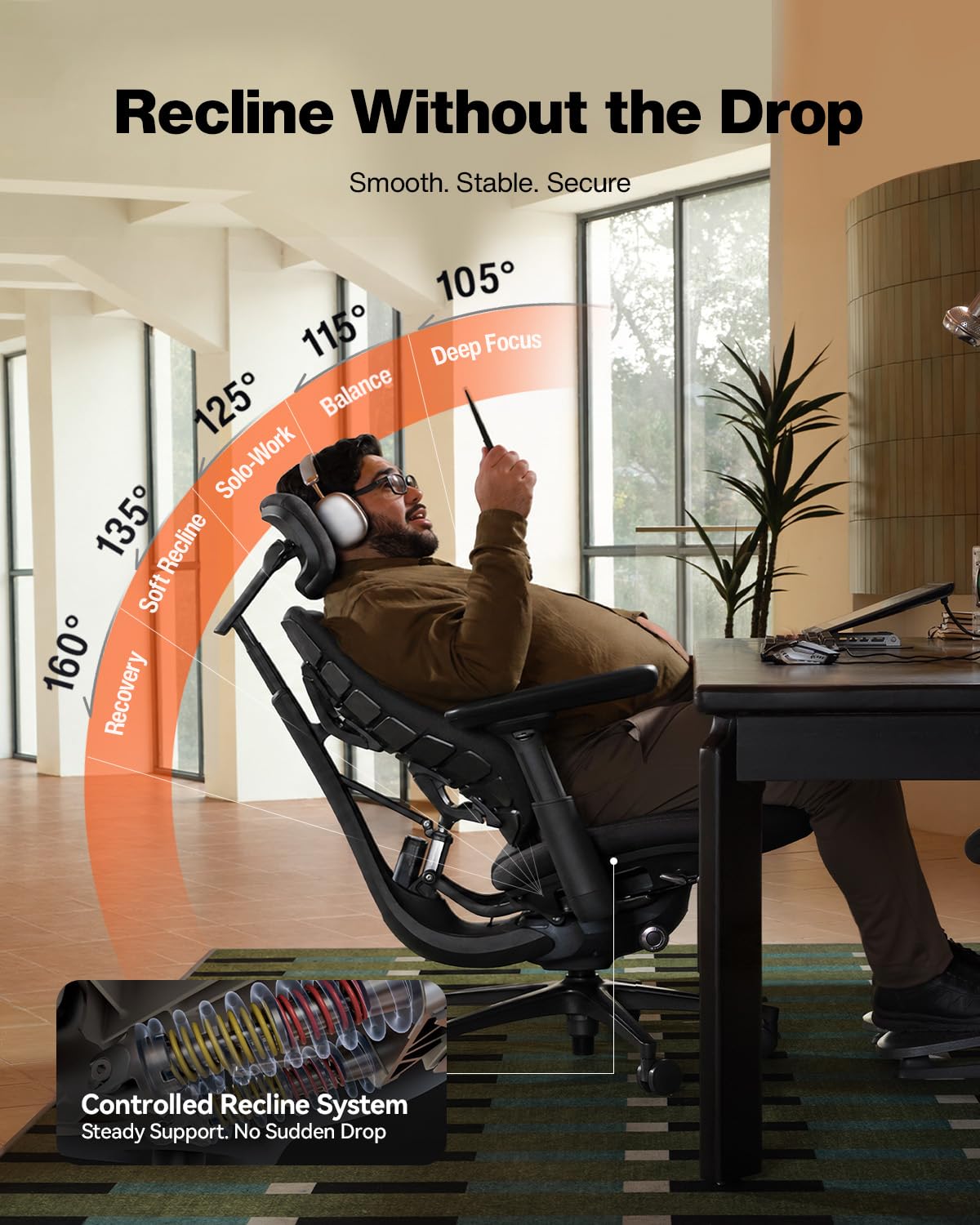 Wide-Frame Ergonomic Gaming Chair