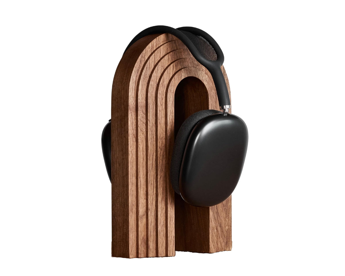 Solid Wood Desktop Headphone Stand
