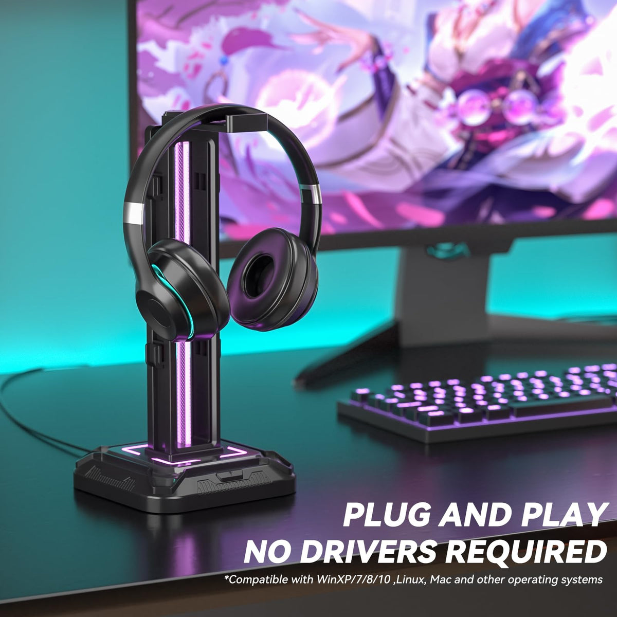 RGB Headset and Controller Stand