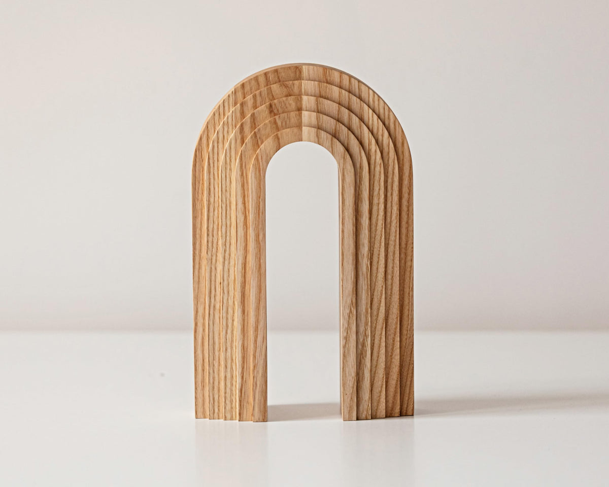 Solid Wood Desktop Headphone Stand