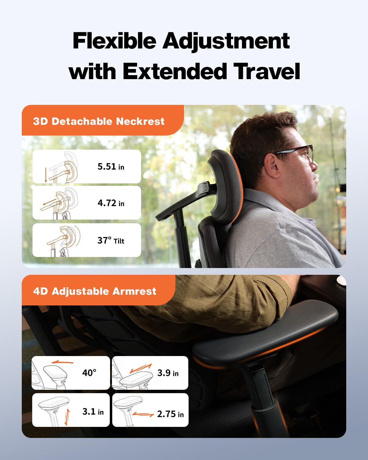 Wide-Frame Ergonomic Gaming Chair
