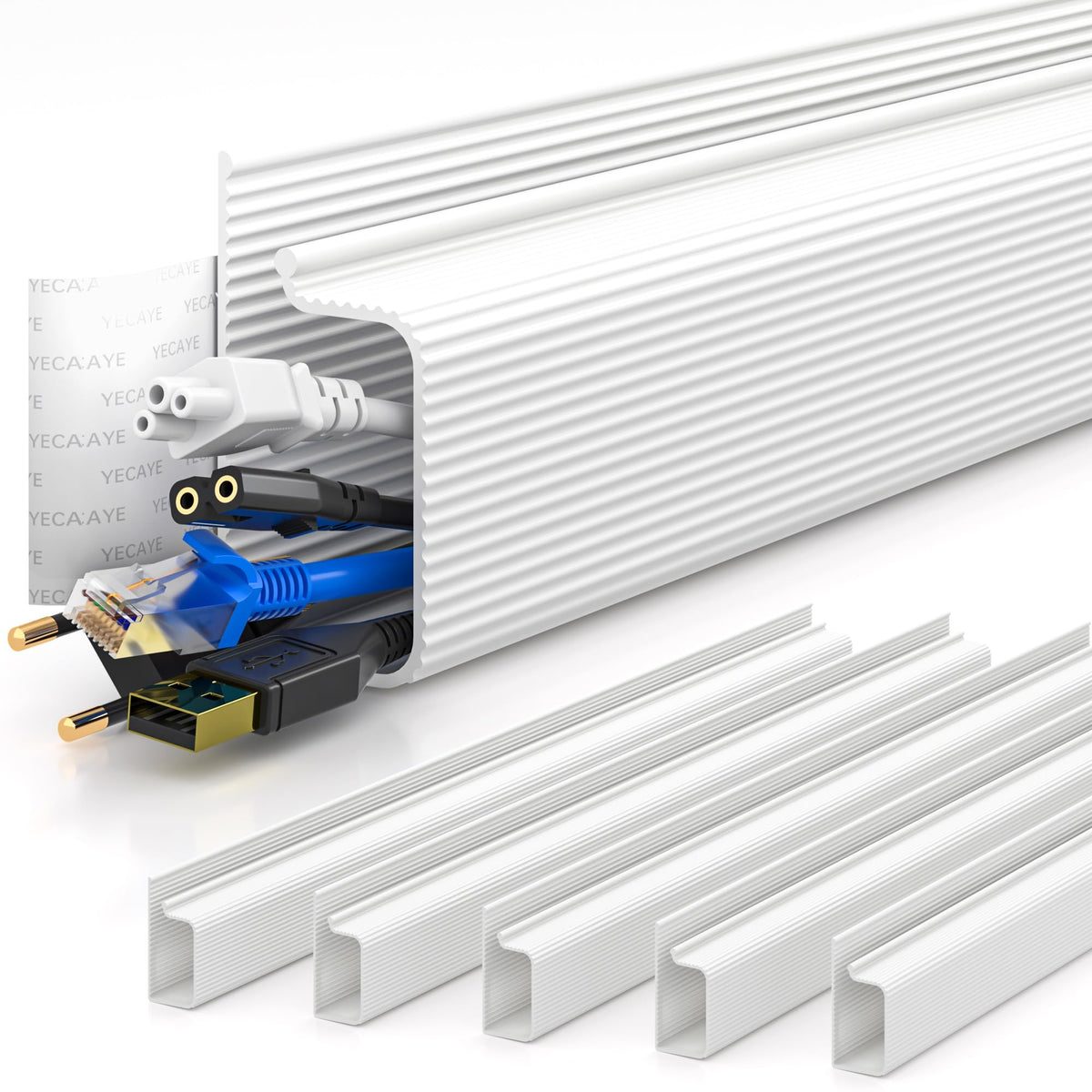 Self-Adhesive J-Channel Cable Hider