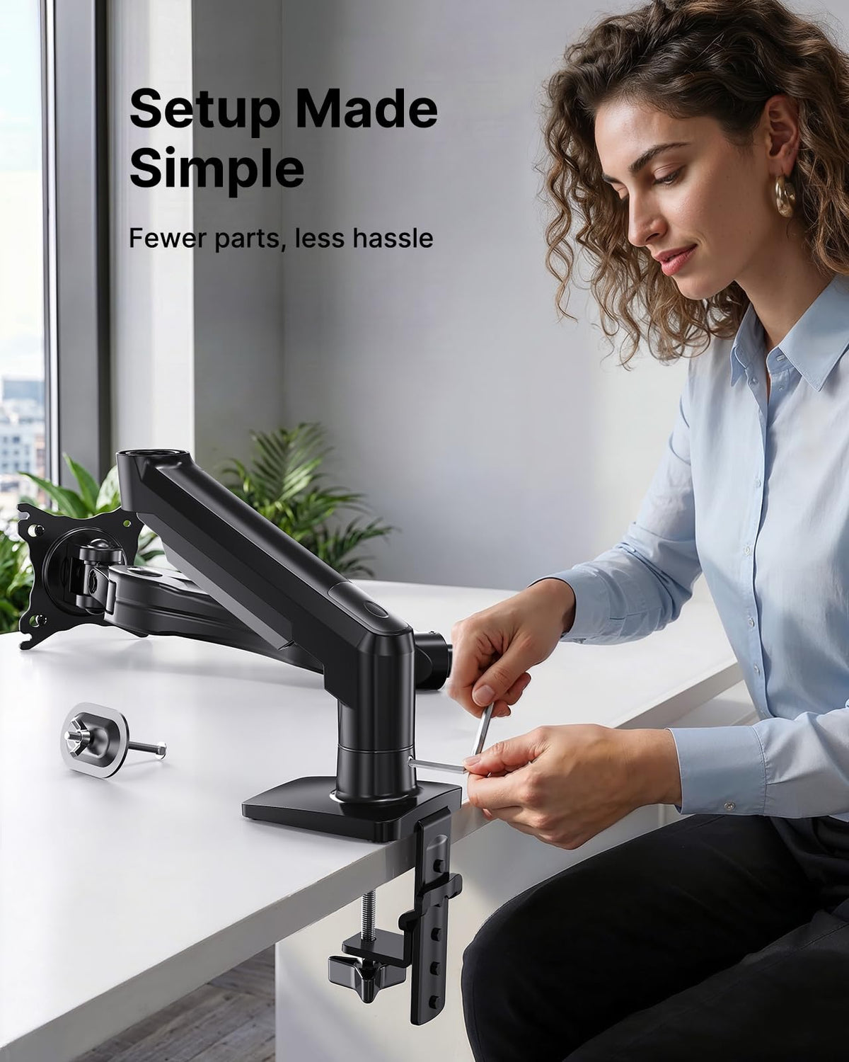 Adjustable Single Monitor Mount