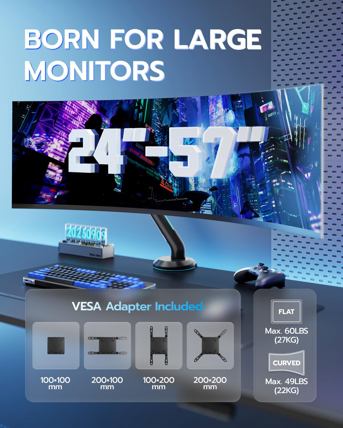 Heavy-Duty Single Gaming Monitor Arm
