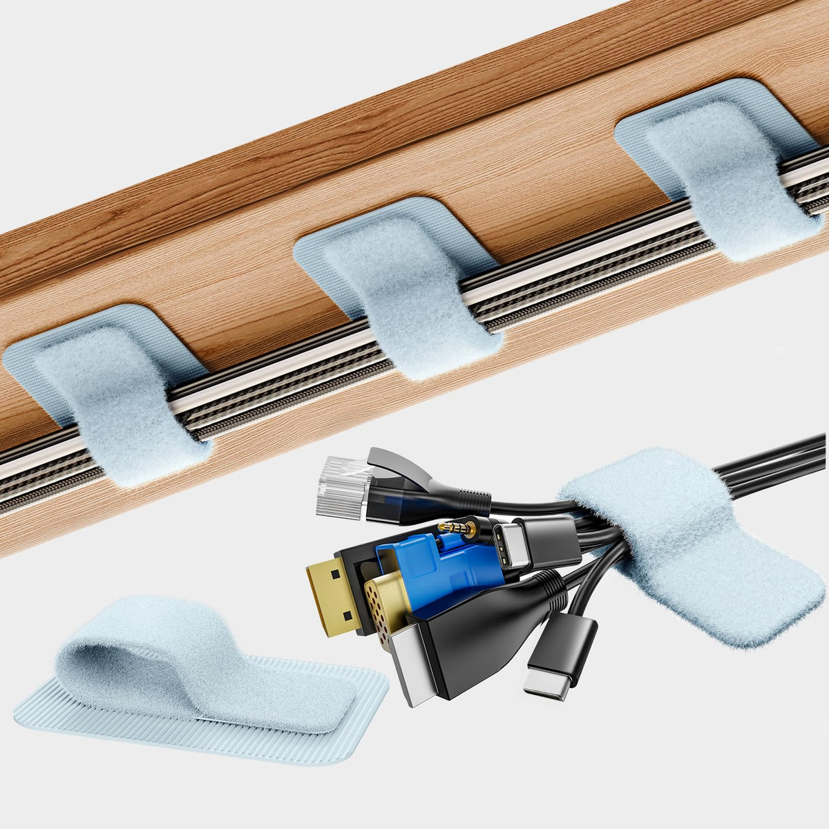 Adjustable Under-Desk Cable Holder