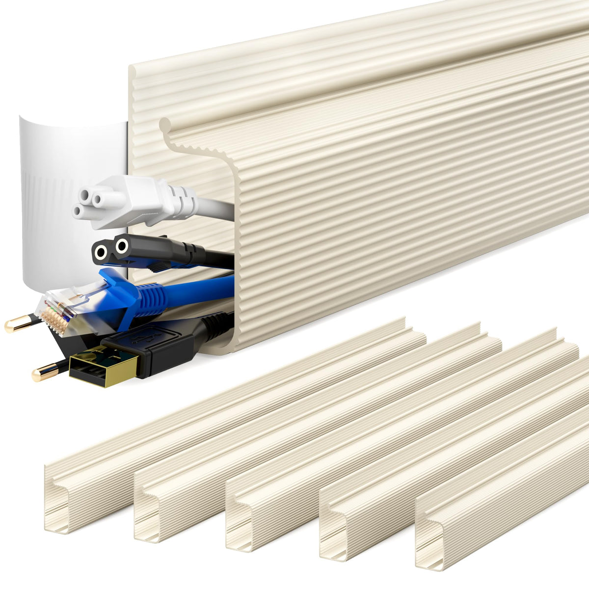 Self-Adhesive J-Channel Cable Hider