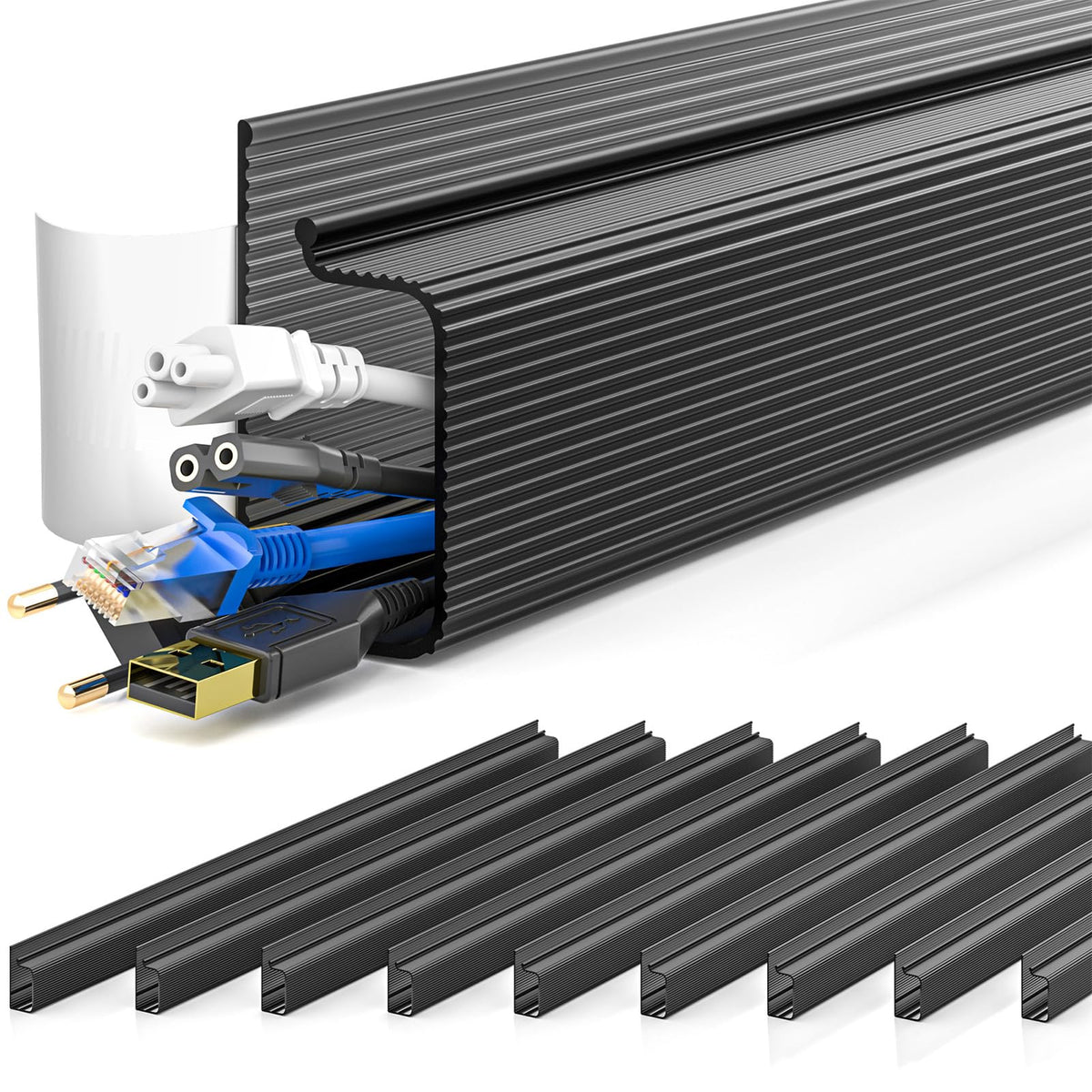 Self-Adhesive J-Channel Cable Hider