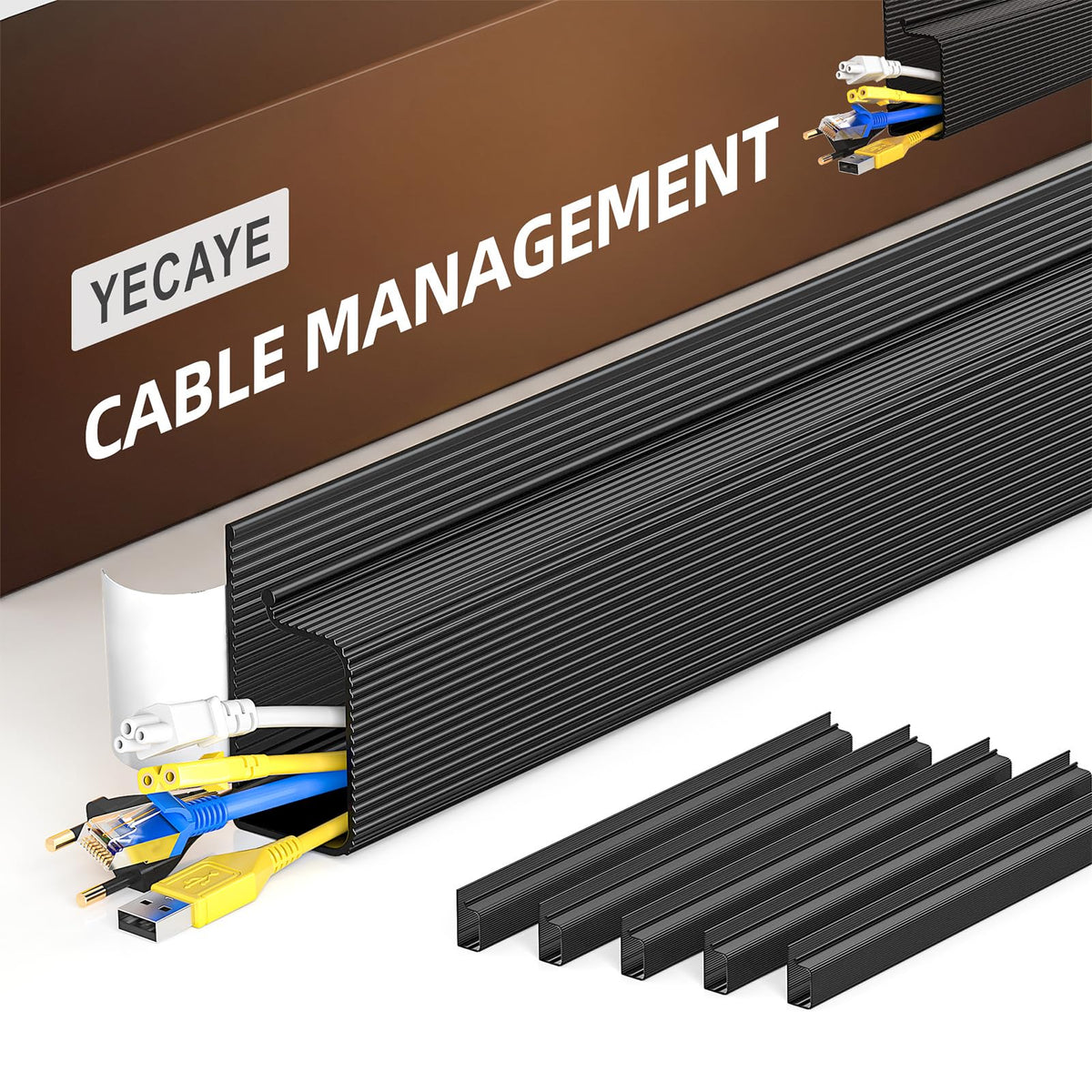 Self-Adhesive J-Channel Cable Hider