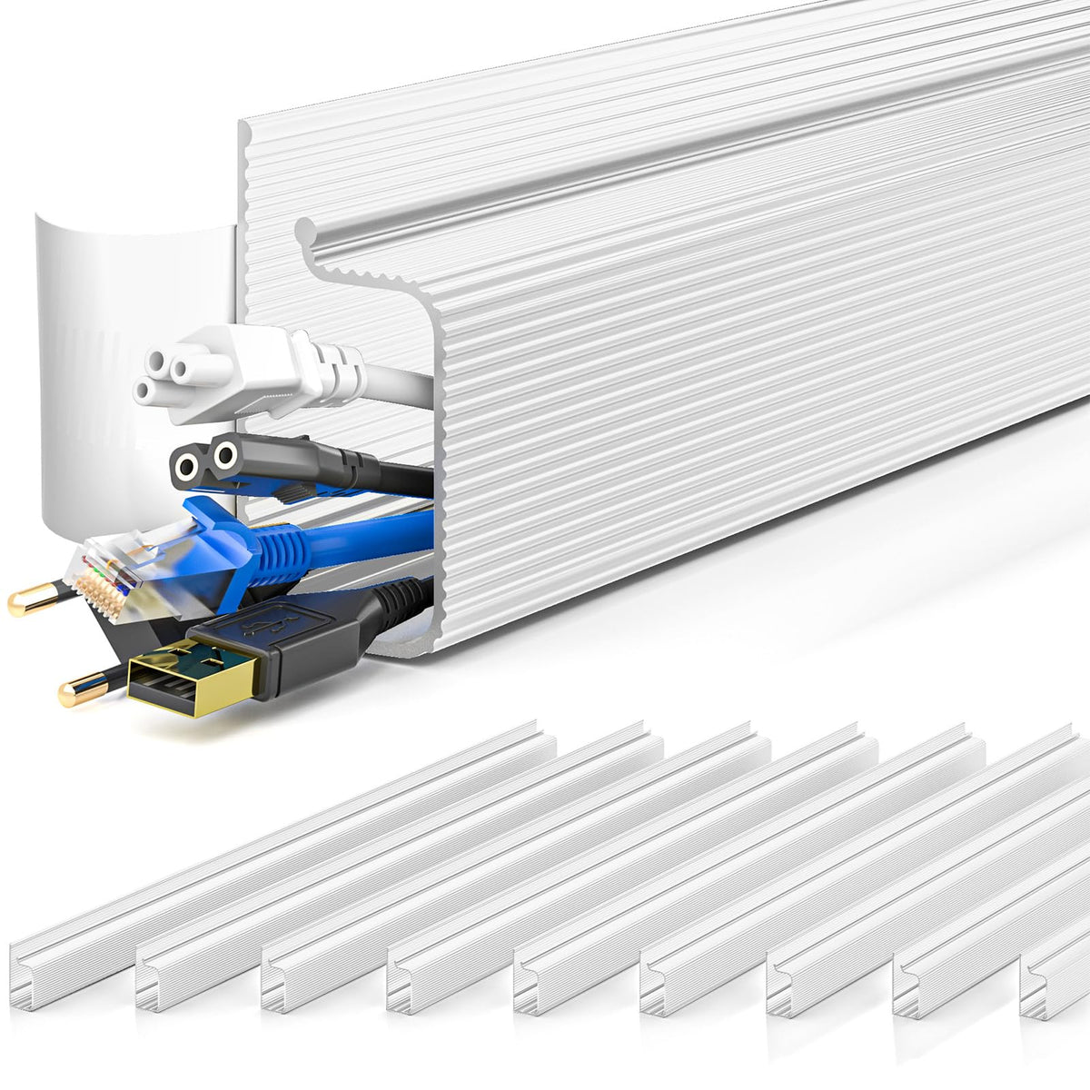 Self-Adhesive J-Channel Cable Hider